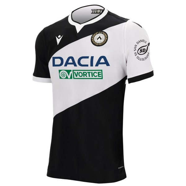 Camiseta Udinese Replica Primera Ropa 2020/21 Negro Blanco